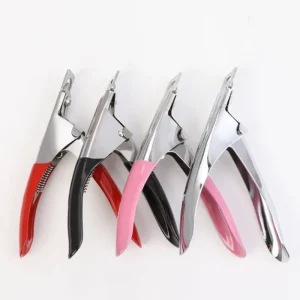 Professional Stainless Steel Nail Art Tools U shaped French Style Nail Extension Edge Cutters for Finger Acrylic Nails Durable