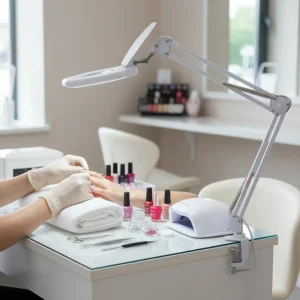 Professional Standing Dimmable Magnifying Glass Lamp For Beauty Salon Eyelash Extensions And Nails