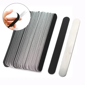 Professional Straight Zebra Disposable EVA Nail Buffer File Pedicure Replacement Nail Files With Stainless Steel Board