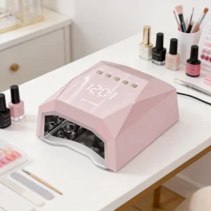 Professional UV LED Nail Lamp Cordless 120w UV Lights With Large Space For Gel Nails Rechargeable Nail Dryer For Salon And Home