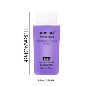 Professional UV Portable 140ML Acrylic Liquid Crystal Clear EMA Monomer for Nail Supplies with Strong Adhesion