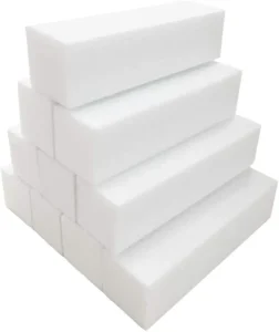 Professional White High Density Sponge 4 Sided 120Grit Durable Nail Buffer Block Files Sanding Tools for Gel Natural Nails