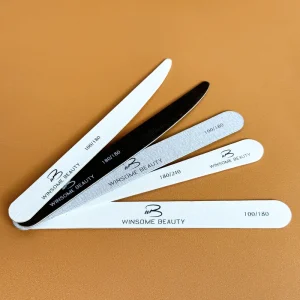 Professional Wooden Nail Filer With Custom Logo Double Sided Emery Wood File and Buffer in One for Nail Care