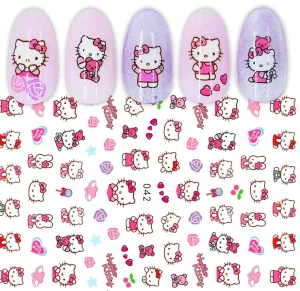Qianya 3D Cartoon Animal Nail Stickers Plastic 100pcs Cute for Kids Nail Art Decals