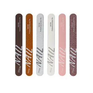 Quality Nail Technician grade Wooden Double sided Ultra thin Nail File for Natural Nails Shaping Buffing Washable Nail Buffer