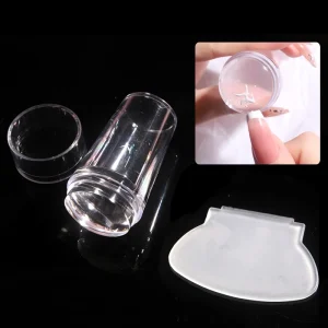 Quick Drawing French Side Silicone Reusable DIY French Nail Stamper Manicure Tools Nail Art Stamp Kit