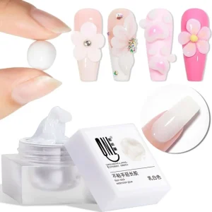 R S Nail 5g Non Stick Hand Solid Extension Gel Polish Jelly Nude Pink Clear 3d Nail Gel Carving Flower Nail Modeling Gel