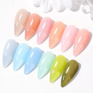 RISYAL Phototherapy Nail Gel in Ice Clear Nude Color New Nail Art Color Gel Jelly Color Custom Processing Available
