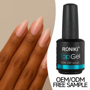 RONIKI Smooth Transparent Top Coat Even Texture Premium Salon Manicure Gel