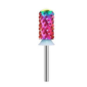 Rainbow Purple Gold XF/F/M/4XC 3/32 Tungsten Carbide Nail Drill Bit Large Barrel Manicure Tools Dipping Powder Remove