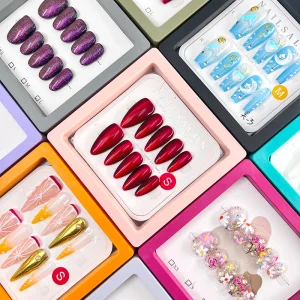 Random Design Size Handmade 10pcs set Acrylic False Artificial Gel Press on Nails