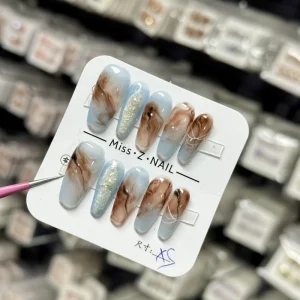 Ready to Ship Artificial Fingernails Full Cover Tip Acrylic False Nails Soft Nail Tips Press on Nail Salon