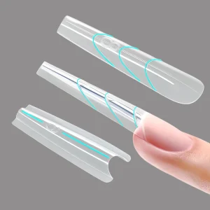 Ready to Ship New 240 Pcs Box Sandwich Dual Nail Tips Form Quick Extension Sandwich Nail Extension Upper Forms for Nails
