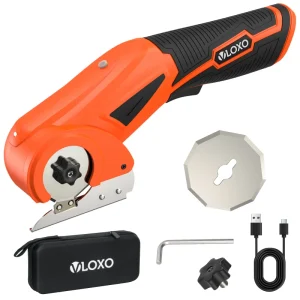 Rechargeable 300RPM Cordless Electric Scissors Powerful Fabric & Cardboard Box Cutter With Alloy Steel Blades