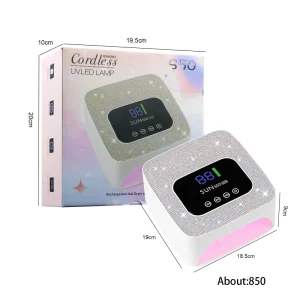 Rechargeable Nail Lamp 57 LEDs UV Curing Light Quick Drying High Aesthetic Gel Curve Lamp Manicure Equipments