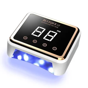 Rechargeable UV LED Nail Lamp Auto Sensor 3 Timer Options 30 Lamp Beads White Nail Dryer For Gel Nails