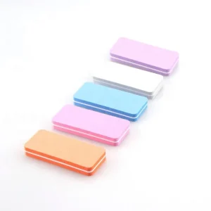 Rectangular Nail Sponge Buffer Block 8.8*3.7*1.2 CM Double Sided 100 150 180 240 Grit Professional Manicure Sponge Nail File