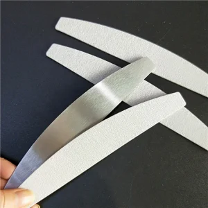 Removable Sandpaper Nail File With Stainless Steel Handle Metal Replacement Nail Buffer 100 180 for Manicure