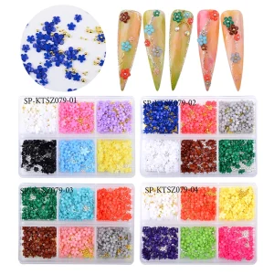 Resin Flower Nail Decorations 3D Nail Decoration Accessories Cute DIY Nail Design