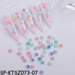 Resin Small Flower Nails Charm Decoration Nail Art