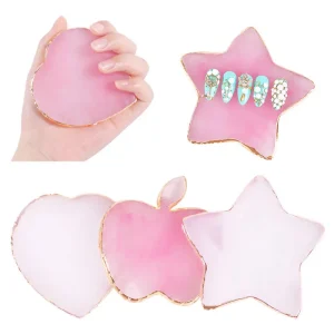 Resin Stone Color Palette False Nail Tips Drawing Nail Color Palette Gel Polish Display Nail Color Mixing Display for Manicure
