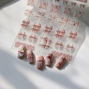 Retro Nail Stickers Kawaii Nail Art Decorations Decals DIY Manicure High Quality Slider Foil