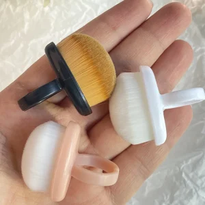 Ring Shape Nail Dust Brush Nails Dust Makeup Brushes Three Colors Soft Finger Cleaning Tool for Nail Care