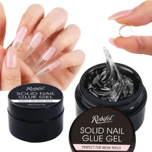 Robifel OEM Private Label Professional Press on Nail Gel Glue Adhesive Nail Resin Gel Polish Solid Nail Tips Gel