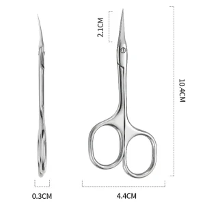 Russian Dead Skin Removing Scissors Curved Sharp Blades Portable Multi function Eyebrow Manicure Trimming Tool