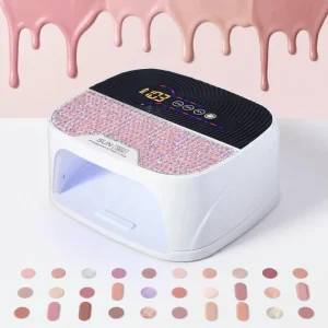 S90 208W High Power Rechargeable Cordless Nail Lamp 36 Crystal Leds Fast Curing Professional Rhinestone Nail Dryer