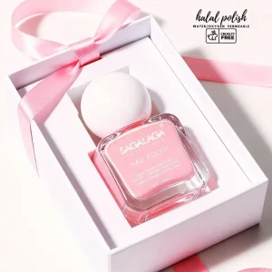 SAGALAGA Halal Nail Polish Breathable Water Permeable Muslim Wudu Friendly Peel Off Non Toxic Nail Polish Custom Logo