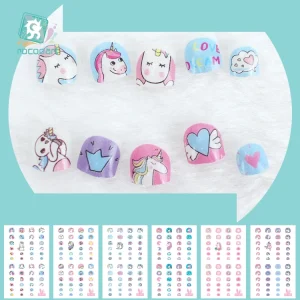 SE Series 100+ Cartoon Nail Art Stickers 3D Nail Art Decoration Self-adhesive Tip Stickers With Cartoon Designs for Kids
