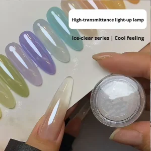 SH Nail Art High Translucent Fill Light Powder Highlight Fine Particles Moonlight Plating Crystal Powder Aurora Pink Nail