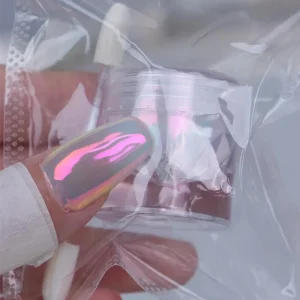 SH Pearl Glossy Nail Glitter Aurora Yellow Pink Chrome Moonlight Powders Fritillary Shell Mirror Effect Pigment Nail Decoration