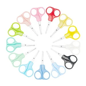 Safety Baby Care Baby Scissors for Baby Nail Trimmer Safety Cutting Home Nose Hair Round Head Eyebrow Beauty Scissors