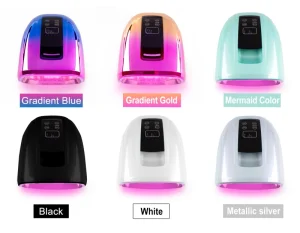 Salon Professional Cordless Rechargeable Nail Lamp 90W High Power Fast Curing 12H Battery Auto Sensor LCD Timer Removable Base