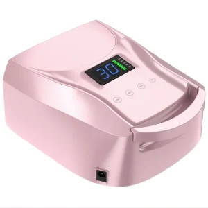 Salon Professional Nail Desk Lamp Manicure Machine Sun Chargeable Dryer Light Rose Pink White Luxury Metal Lamp