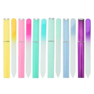 Salon Quality Professional Manicure Tools Crystal Fingernail Files Buffer Custom Printed Nano Glass Nail File
