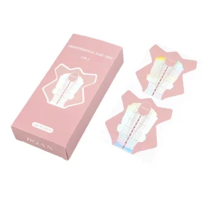 Sample OEM Logo 2 in 1 UV Gel Acrylic Nail Extension Aluminum Strong Glue Dual Form Tip Stick Holographic Paper Nail Form