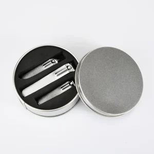 Sand Blasting 3 Pcs Anti-splash Manicure Care Tool 3pcs Nail Cutter Kit Nail Clippers With Tin Box