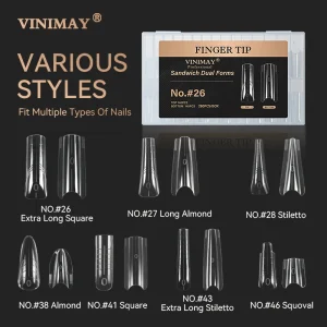 Sandwich Dual Form Nail Tips Custom Logo Nail Extension Tool Various Styles Sandwich Dual Forms for Nails