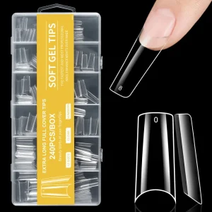 Sandwich Dual Form Nail Tips Full Coverage Acrylic Gel Press On False Nails for Professionals