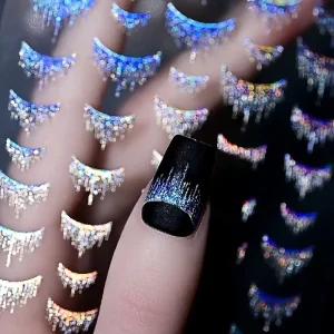 Self-Adhesive Golden Foil Nail Art Stickers 5D Metallic Nail Decals