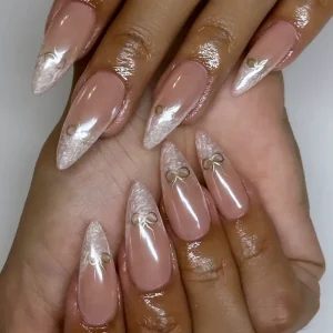 Selling High Quality Thick ABS Press on Nails False Nails 24Pcs Half Hand Painted Press on Nails