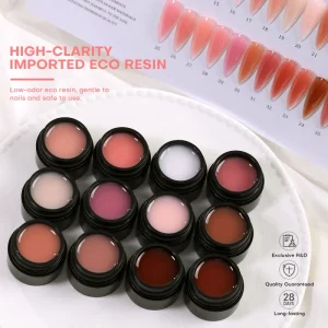 Semi transparent BuilderGel Hard Gel Nail Builder No Heat 150g OEM Private Label Gel Nail Polish