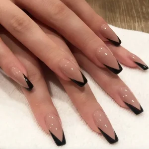 Senboma French Salon False Nails Colorful Press on Nails