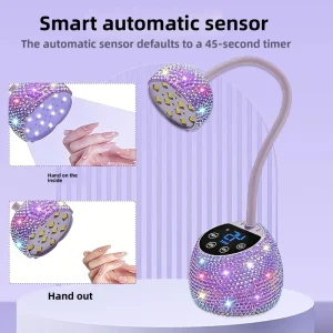 Sensor Nail Lamp Manicure Special Nail Tips Rechargeable Quick Dry 36W ABS Nail Gel Curing Lamp Dual Light Sources
