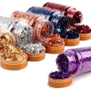 Shiny Gold Foil Flakes Jewelry Luxury Resin Decoration Paper Handicrafts Flake Silver Leaf Nail Beauty Gilding DIY Art Craft
