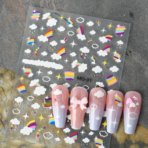 Shiny Halloween Themed 2D Waterproof Nail Art Sticker Decals Festival Party Manicure Supply Tips