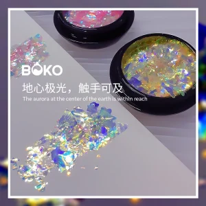 Shiny Nails Opal Powder DIY Aurora Flakes Nail Multichrome Decoration Charm